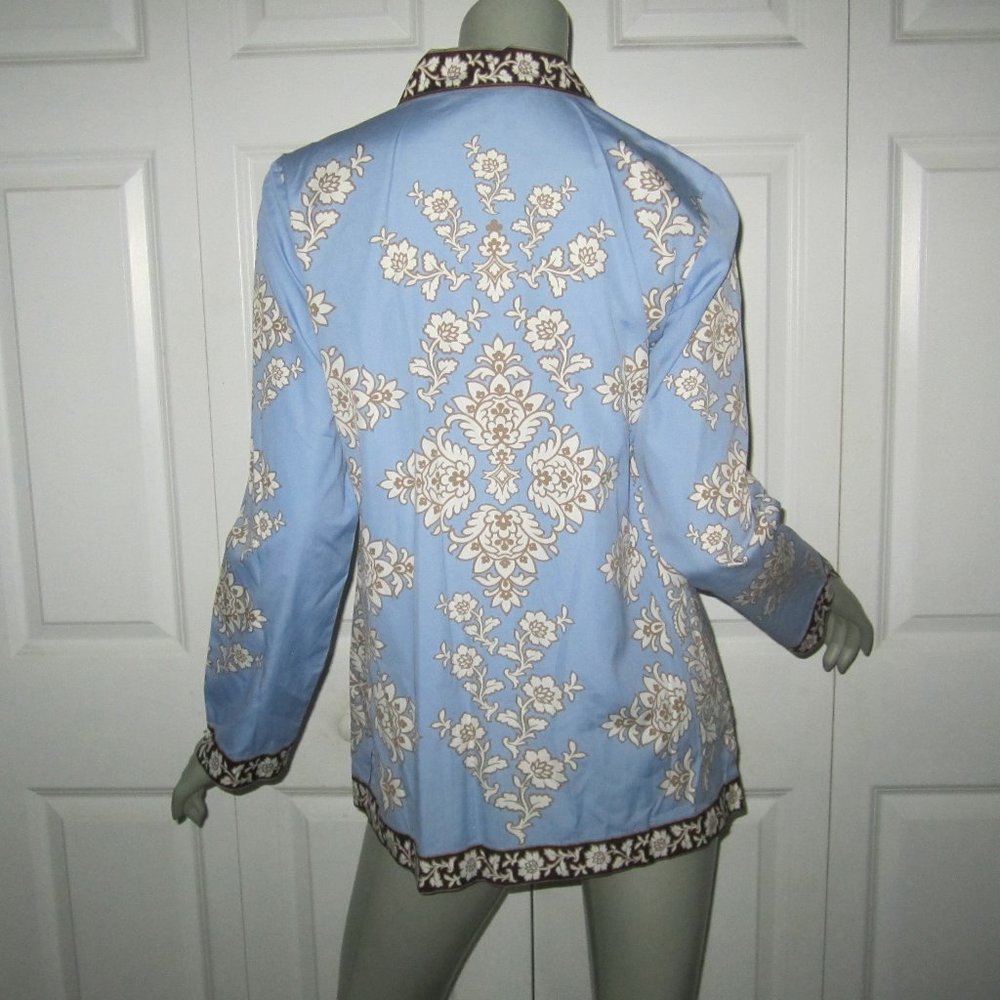 Tommy Bahama Blue Scroll Pattern Button-Down Shir… - image 4